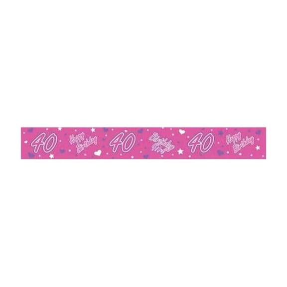 Partyrama Happy 40th Birthday Foil Metallic Party Sash