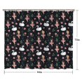 thumbnail image 5 of Ballerina Princess Swan Pattern Shower Curtain 84"x72" ,Bathroom Decorative Shower Curtains Set with 12 Hooks,Modern Waterproof Washable Shower Curtain, 5 of 6