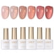 thumbnail image 1 of Set de esmaltes de uñas GAOY Jelly Nude Gel, 6 colores, 7,3 ml, luz UV, 1 of 6
