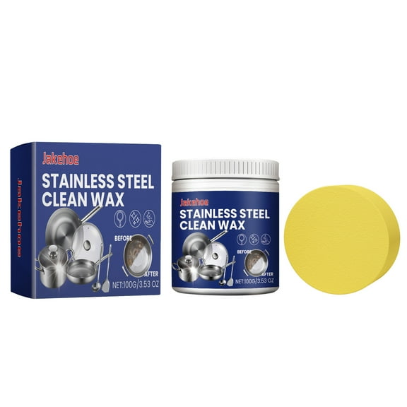 Stainless Steel Cleaner Paste 100G Degreaser For Stove Hood Cookware Pot Bottom Rust Tarnish Remover Kitchen Polishing Cream Multipurpose Metal Polish Cleaner Multicolor Container multicol