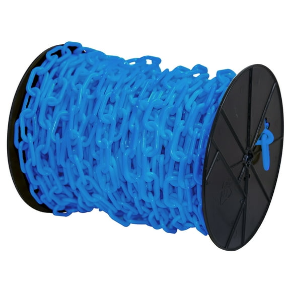Enrouleur de Chaîne en Plastique Bleu Ciel 1 1/2 Po 200 Pi Lg