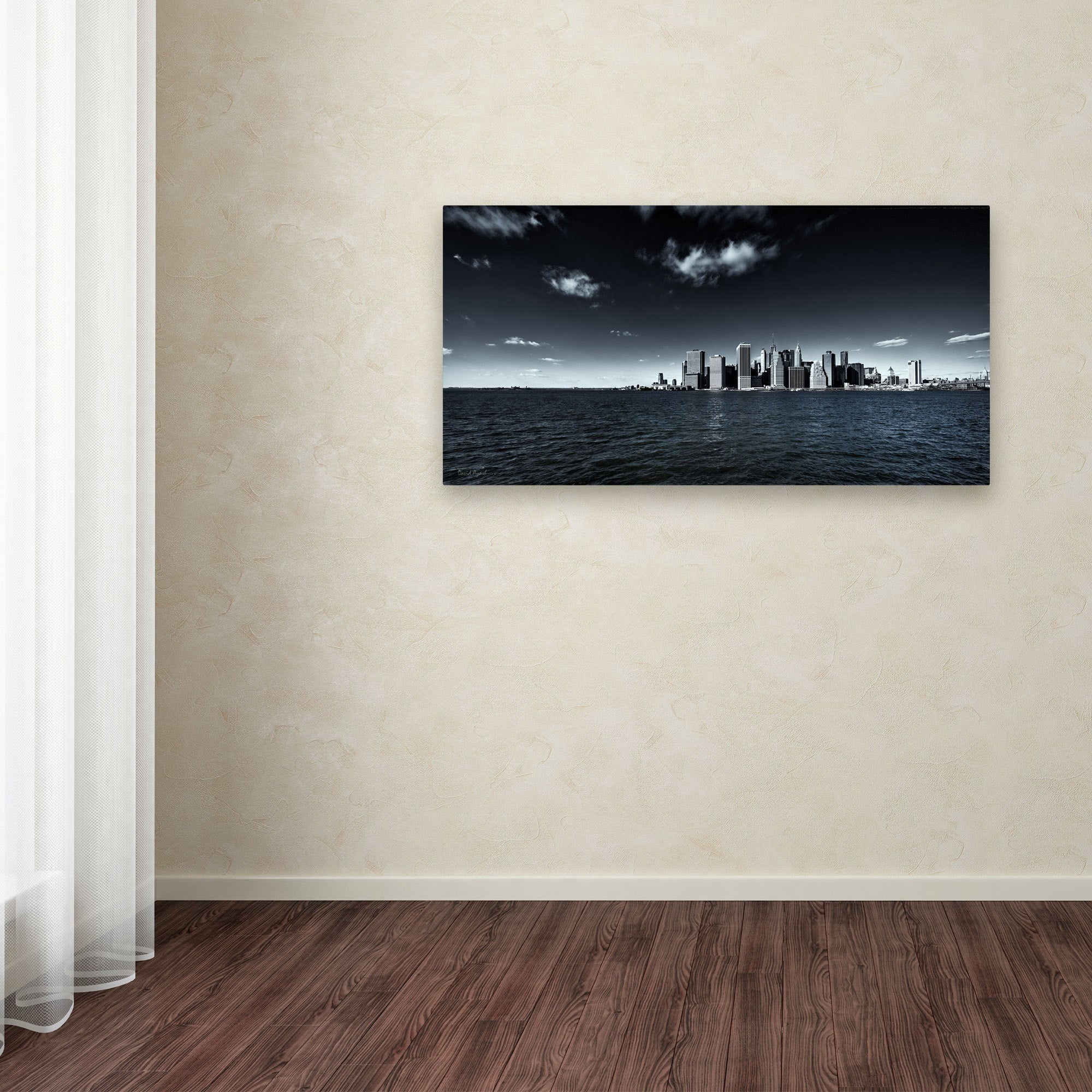 Trademark Fine Art "NYC Financial District and Downtown" Canvas Art by David Ayash