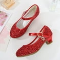 thumbnail image 4 of WhouRiu Big Girl's Sneakers Role Play Sequined Sparkly Dress Up Shoes Children Stylish Party Dance Wear Shoes Red Little Child13, 4 of 6