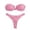 Pink, variant on ZQGJB Women's 2 Piece Bandeau Swimsuit Vintaged Floral Print Summer Cut Out V Neck Bikini Set Strapless Bathing Suits(Blue,L)
