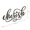 thumbnail image 3 of Lavish Home 20"x12" Modern Rustic Metal Cutout Wall Sign - Cherish, 3 of 8