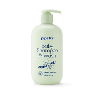 Pipette Tear-Free Baby Shampoo & Wash, Vanilla + Ylang Ylang, 11.8 fl oz