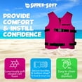 thumbnail image 3 of TRC Recreation Super Soft Child Life Jacket Vest, Medium, Flamingo Pink, 3 of 10