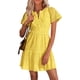thumbnail image 1 of Vestido PRETTYGARDEN Verano 2025 Amarillo con Encaje y Volantes M, 1 of 8
