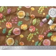 thumbnail image 2 of Soimoi Red Rayon Fabric Fruits Print Fabric by the Yard 42 Inch Wide, 2 of 3