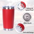 thumbnail image 3 of Muka 20 oz Stainless Steel Tumbler, Vacuum Insulated Travel Mug with Lid, Powder Coated-White, 3 of 9