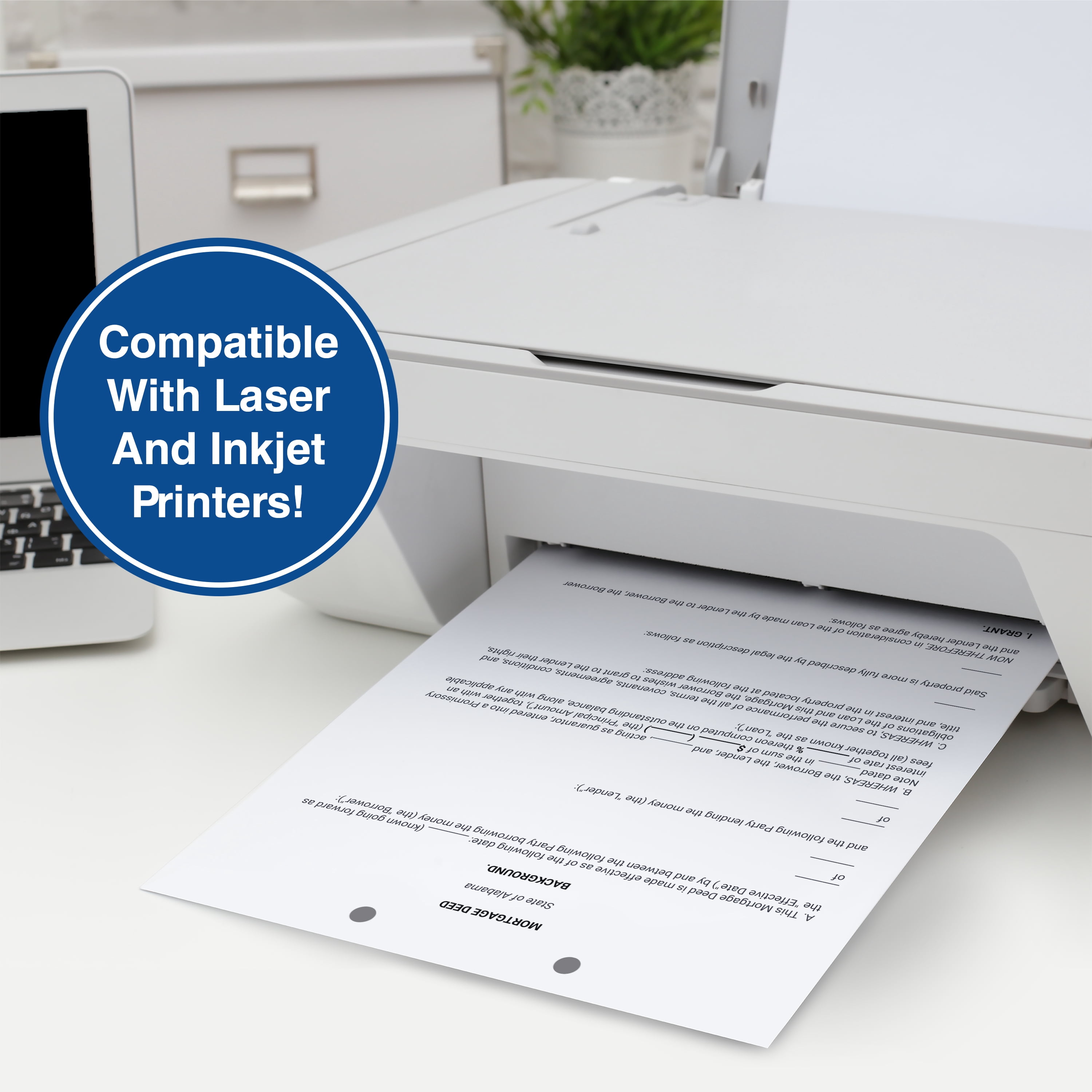 Clipboard Folder PrintWorks 2-Hole Punch Paper - 500 Sheets Pre-Punched ...