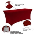 thumbnail image 2 of Mantel IVAPUPU, paquete de 2 unidades, 1,8 m, para mesa rectangular, color burdeos, 2 of 6