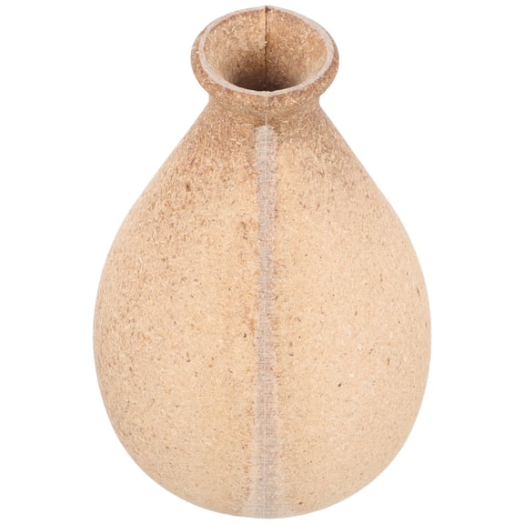 FOMIYES Khaki Wood Vase Handmade Rustic Flower Container for Storage Use