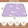 thumbnail image 4 of WOBOGO Pattern with Flying Unicorns and Flowers Baby Playmats Extra Large Waterproof Rollable Activity Pads for Toddlers 50×50inch, 4 of 7
