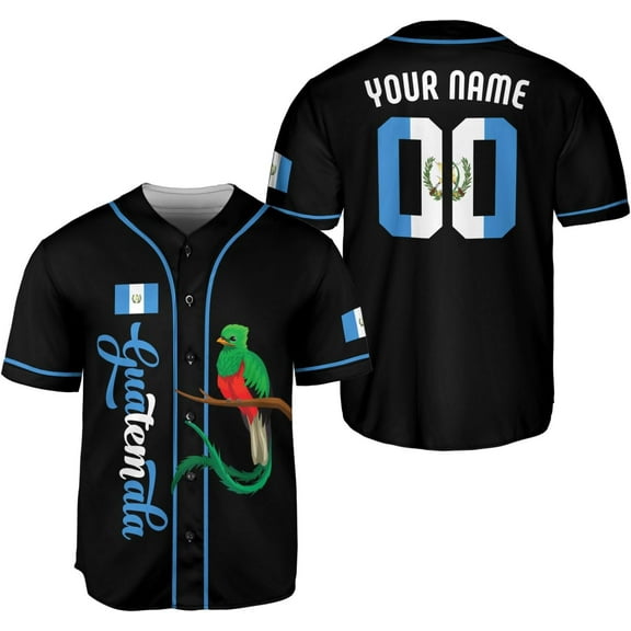 Personalized Name Guatemala Baseball Jersey Shirt Guatemala Camisas Guatemalan Pride T-Shirt Guatemala 3D Shirts (S)