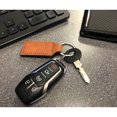 thumbnail image 4 of Dodge R/T Logo Rectangular Brown Leather Key Chain, 4 of 5