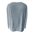 thumbnail image 4 of DuoJiaJ Casual Oversized Pullover Sweater Soft Long Sleeve Crewneck Knit Top For Fall Winter Comfort Wear Cozy Loungewear Womens Warm Sweaters Blue S, 4 of 4