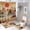 Mountain, variant on Shower Sets for Bathroom, Marble Pattern Printed on Bathroom Shower Curtain Sets with Rugs, Great for Master Bath Beach House Modern Home, 72 x 72 inches