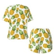 thumbnail image 2 of Sigee Pineapple for Sleepwear Casual Pjs with Pockets Women's Pajamas Sets Shorts 2 Piece Short Sleeve Lounge Sets XX-Large, 2 of 9