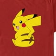 thumbnail image 2 of Men's Pokemon Pikachu Sitting Portrait  Graphic Tee Red Medium, 2 of 5