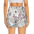 thumbnail image 4 of Goofa Vintage Butterflies Printed Women 2 in 1 Running Shorts,Quick Dry Athletic Workout Shorts,High Waisted Athletic Shorts with Liner Pockets-Large, 4 of 9