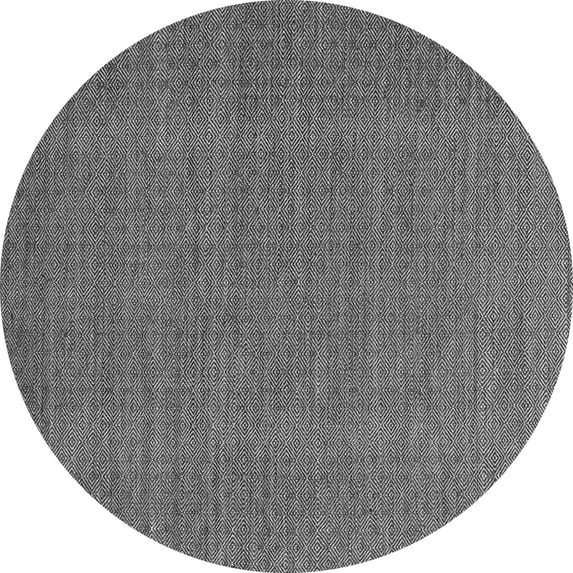 Ahgly Company Indoor Round Abstract Gray Contemporary Area Rugs, 6' Round