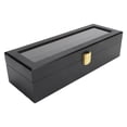 thumbnail image 1 of Watch Display Storage Case, Solid Wood Watch Case Glass Topped Watch Box Organizer For Men  For Men Fathers Day Gift, 1 of 8