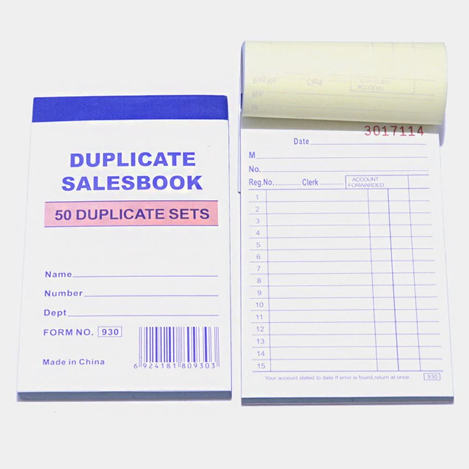 100 Pack of Sales Book Order Receipt Invoice Carbonless Copy 50 Sets 3.5" X 5.5"