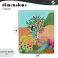 thumbnail image 4 of Stupell Industries Eclectic Peacocks in Dotted Meadow Canvas Art, 36 x 48, by Nabeela Rumi, 4 of 8