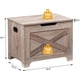 thumbnail image 2 of Historyli Baúl de almacenamiento de 23,6 pulgadas,estilo granero,para juguetes,banco de madera con bisagra de seguridad y tapa elevable para entrada y sala de estar,color marfil claro,60 cm, 2 of 7