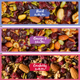 thumbnail image 4 of Nature's Garden Organic Trail Mix Snack Packs 28.8oz (1.2oz x 24) - Pack of 4 - Heart Healthy, Omega-3 Deluxe, Cranberry Health Mix – USDA Organic, Vegan, Kosher, Plant-Based Energy Snack, 4 of 7
