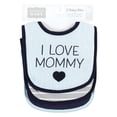 thumbnail image 2 of Hudson Baby Infant Boy Fiber Filled Drooler Bibs 3pk, I Love Mommy Lt. Blue, One Size, 2 of 5