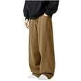 thumbnail image 3 of YLSDY Men's New Fall and Winter Large Size Japanese Retro Workwear Casual Pants Wide Legged Pants Couple Casual Pants Khaki 8, 3 of 8