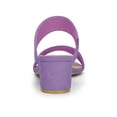 thumbnail image 2 of Unique Bargains Women's Block Heel Dual Straps Slide Sandals, 2 of 6