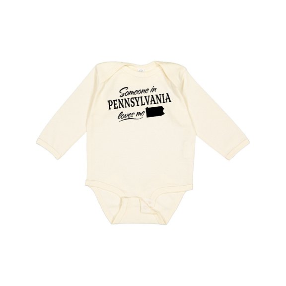 Inktastic Someone in Pennsylvania Loves Me Boys or Girls Long Sleeve Baby Bodysuit
