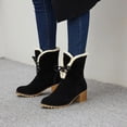 thumbnail image 1 of Botas de nieve Otoño e invierno Punta redonda Moda Botas cortas peludas cálidas Botas de gran tamaño Botas de mujer Wmkox8yii ghj1718, 1 of 8