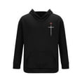 thumbnail image 4 of VBTAPA Christian Girts for Men 2 Piece Hoodie Tracksuit Jesus Cross Graphic Print Hooded Sweatshirt and Jogging Sweatpants Lounge Sweatsuits Set Black M, 4 of 6