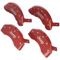 MGP Caliper M1M-42018SJEPR Jeep Logo Caliper Cover for 2019 Jeep Wrangler - Red, Set of 4