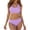 D55/Purple, variant on Afdoent Tankini Swimsuits For Women Solid Color Sports Bikini Set Two Piece Swimwear Tankini For Water Activities Summer Beach Swimming Swimwear