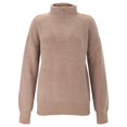thumbnail image 1 of Gibobby Sueter para mujer invierno punto Suéter de punto con cuello para mujer, suéter de yardas grandes, suéter de punto con bloqueo de Color a rayas de moda(A,CH), 1 of 5