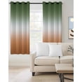 thumbnail image 2 of Sage Green Orange Ombre Blackout Curtains for Bedroom/Living Room, Thermal Insulated Kitchen Curtains, Abstract Modern Gradient Grommet Darkening Window Treatment Drapes 42"x84"x2, 2 of 8