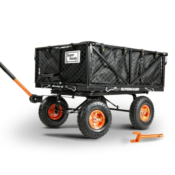 Open Box SuperHandy Heavy-Duty Garden Cart - 660lb Load Capacity, Towable