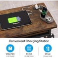 thumbnail image 6 of Verabella Small Portable Desk with Power Outlet, Height Adjustable Sofa Couch Bedside Laptop Table with Wheels, Mobile Standing Desk Rolling Computer Cart C Side Table with USB Ports, 6 of 19