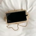 thumbnail image 3 of Yucurem Chain Women Evening Bag Weaving Ladies Clutch Purse for Wedding Party (Khaki), 3 of 10