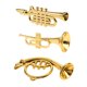 thumbnail image 1 of Accesorio de Decoración de Instrumentos Musicales de Latón Macarena Miniatura de casa de muñecas, 1 of 8