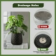 thumbnail image 6 of Craft Flowerpots Round Concrete Planter Set of 3 Large Outdoor/Indoor Planter Pots Containers with Drainage Holes and Rubber Plug for Home Garden (18"+13"+9" Dia) (SH003), 6 of 8