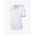 thumbnail image 3 of Women's V Neck Oversized T-Shirts Summer Short Sleeve Shirts Loose Casual Tops Tee, 3 of 6
