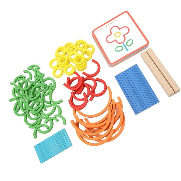 Board Puzzle Toy, 2D Pattern Sticks Puzzle Board Toy Basswood for Kids for Gift