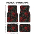 thumbnail image 2 of Sikiie Roses Car Foot Mat Set of 4 Pieces Basics Universal Fit Rubber Carpet Floor Mats For Car SUV Van & Truck, 26.8"L x 17.3"W (Front), 13"L x 17.3"W(Rear), 2 of 6