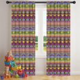 thumbnail image 5 of Blackout Kids Curtains,Purple Boho Tribal Birds and Meanders Pattern Childrens Insulated Curtains Set Of 2,Bedroom Essentials,Toddler Room Decor 42x84in(106x213cm), 5 of 5